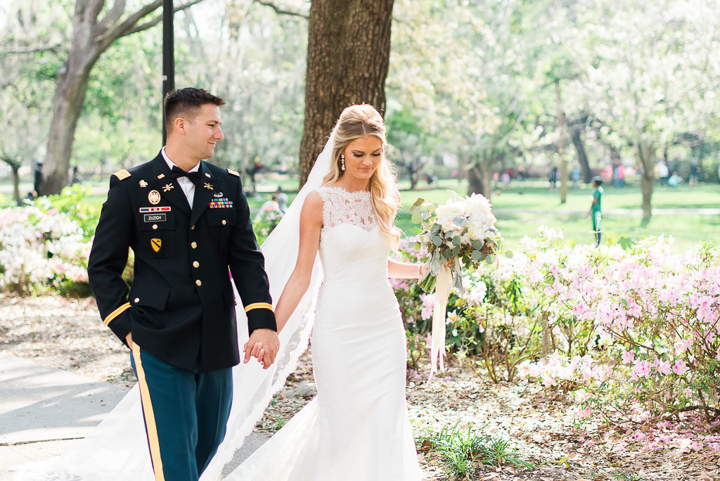 military wedding dress