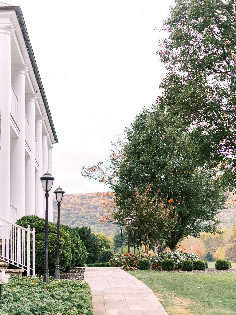Trees and bushes on a beautiful fall day at Evergreen Country Club in Haymarket, VA. Photographed by Virginia commercial photographer Kim Branagan.