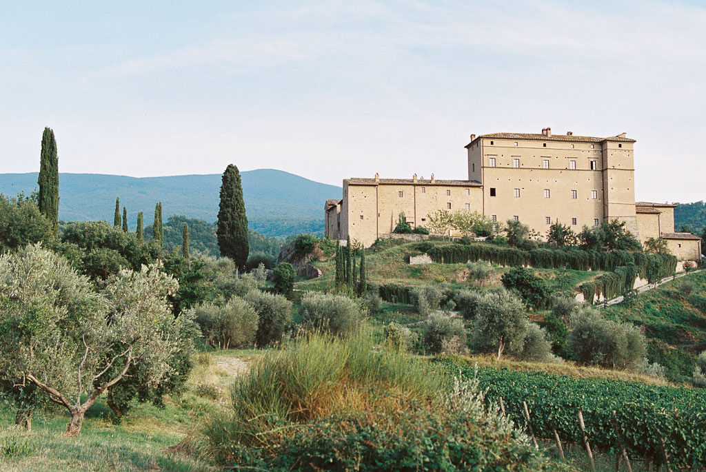 View of Castello di Potentino in the Florence countryside. Clarity Retreat - A Floral Workshop by Ponderosa & Thyme | Florence, Italy. Photographed by Florence brand and editorial photographer Kim Branagan.
